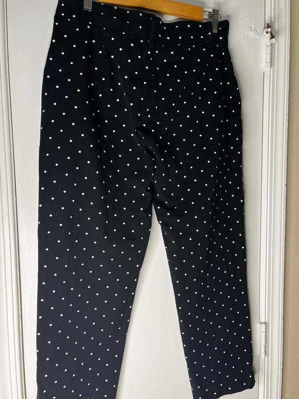 Boston Proper Polka Dot Cropped Pull-On Pants - Size 12